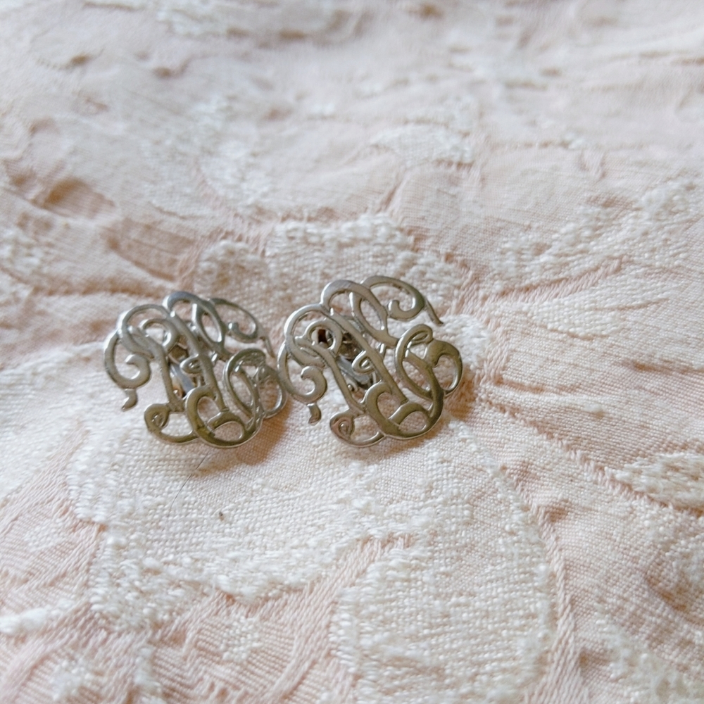 Vintage Monogram Earrings